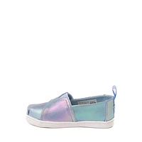 TOMS Alpargata Iridescent Slip-On Casual Shoe - Baby / Toddler Little Kid Purple Green