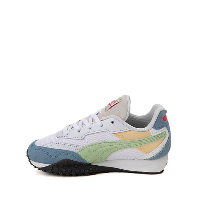 PUMA Blacktop Rider BTS Athletic Shoe - Little Kid - PUMA White / Pure Green / Zen Blue