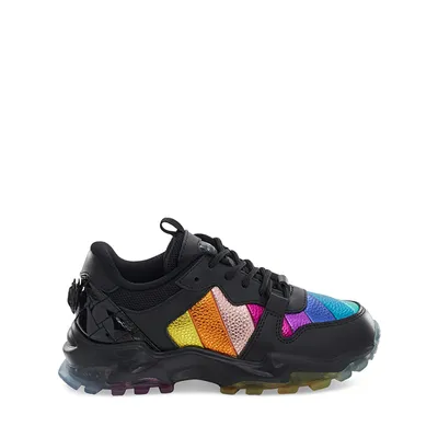 Kurt Geiger Lettie Eagle Athletic Shoe - Little Kid / Big Black Rainbow