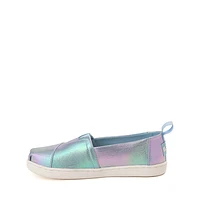 TOMS Alpargata Iridescent Slip-On Casual Shoe - Little Kid / Big Kid - Purple / Green