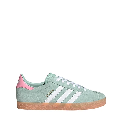 adidas Gazelle Athletic Shoe - Big Kid - Hazy Green / White / Pink