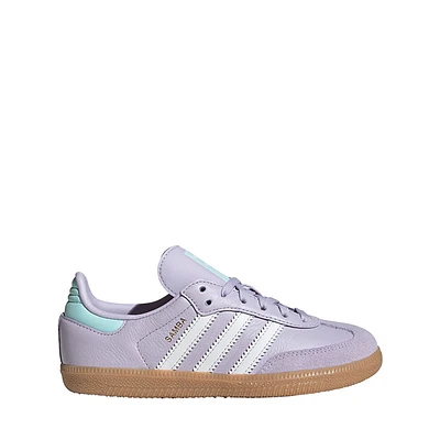 adidas Samba OG Athletic Shoe - Little Kid - Silver Dawn / Crystal White/ Semi Flash Aqua