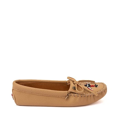 Womens Minnetonka Thunderbird "Animikii" Softsole Moccasin - Natural