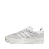Womens adidas Gazelle Bold Athletic Shoe - Grey / White