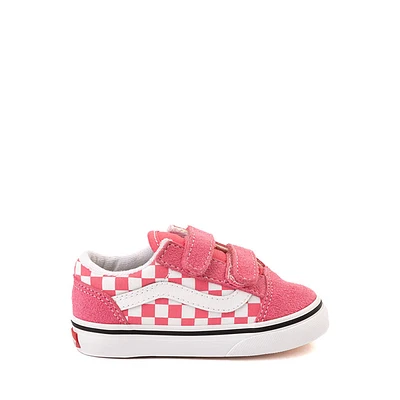 Vans Old Skool V Checkerboard Skate Shoe - Baby / Toddler - Honeysuckle