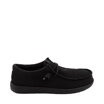 Mens HEYDUDE Wally Funk Casual Shoe - Black Monochrome