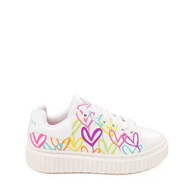 Skechers x JGoldcrown: Hi Ridge Heart Takeover Sneaker - Little Kid White / Multicolor