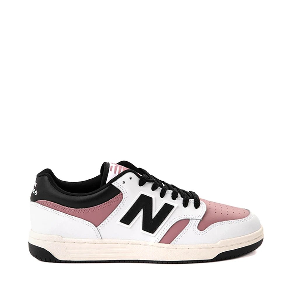 New Balance 480 Athletic Shoe - White / Rosewood Black