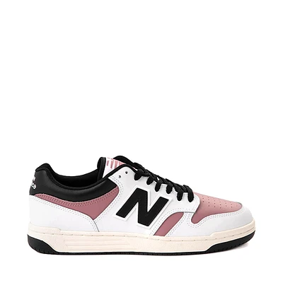 New Balance 480 Athletic Shoe - White / Rosewood Black