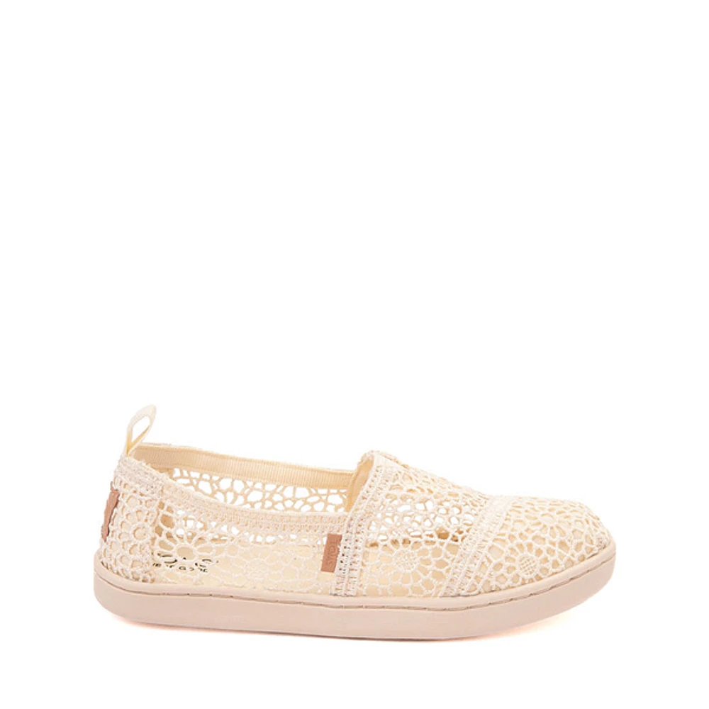 TOMS Alpargata Crochet Slip-On Casual Shoe - Little Kid / Big Kid - Cream