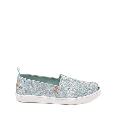 TOMS Cosmic Glitter Alpargata Slip-On Casual Shoe - Little Kid / Big Mint