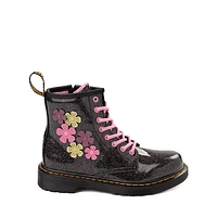 Dr. Martens 1460 Glitter & Flower Applique 8-Eye Boot - Little Kid / Big Kid - Black