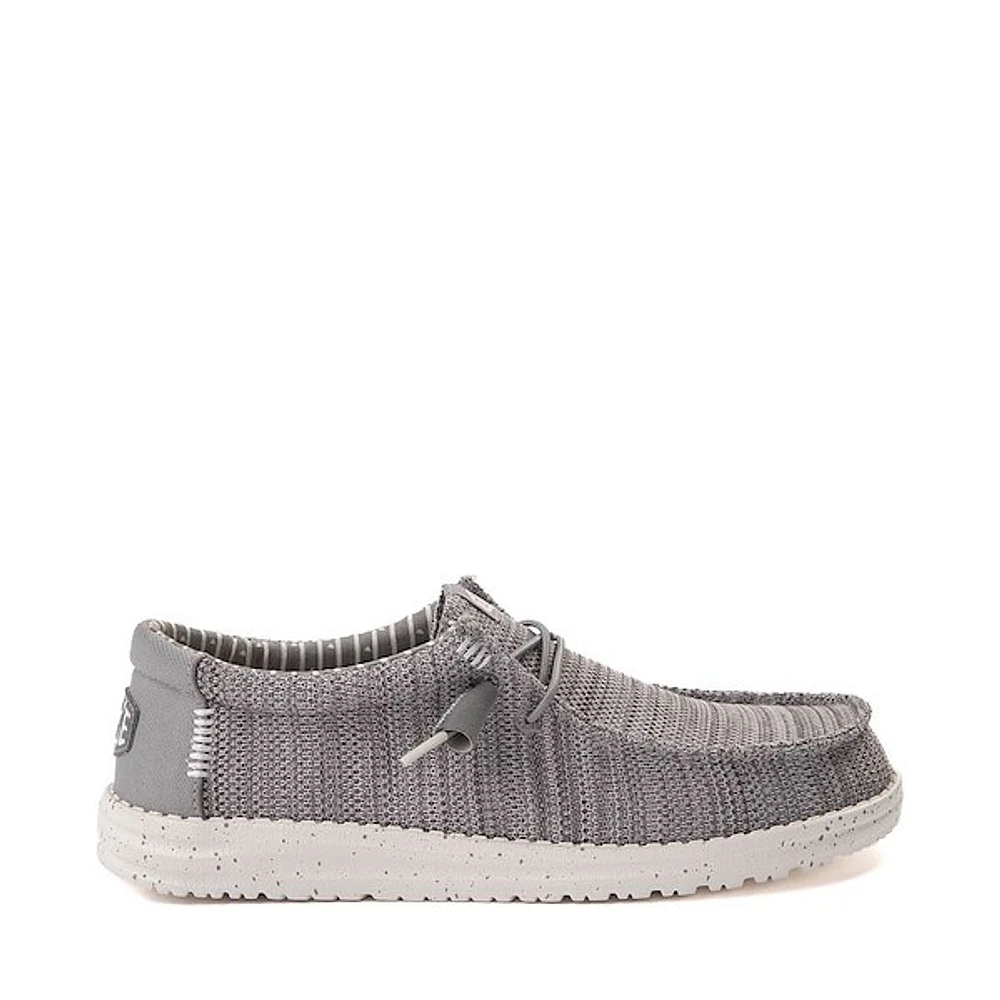 Mens HEYDUDE Wally Stretch Casual Shoe - Grey