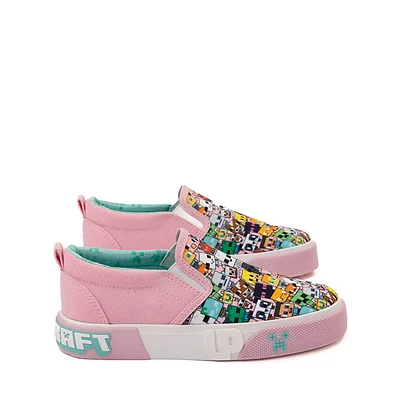 Ground Up Minecraft Chibi Slip-On Sneaker - Little Kid / Big Light Pink