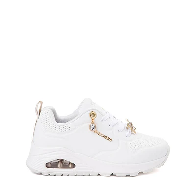 Skechers Street&trade Uno Gen1: Trendy Jewels Sneaker - Little Kid / Big White Gold