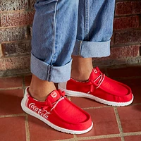 Mens HEYDUDE x Coca-Cola Wally Slip-On Casual Shoe - Red