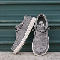 Womens HEYDUDE Wendy Sox Slip-On Casual Shoe - Light Grey