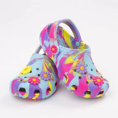 Crocs Classic Flower Power Clog - Little Kid / Big Kid - Arctic / Multicolor