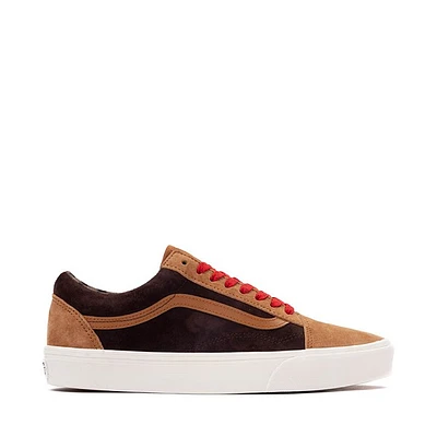 Vans Old Skool Pig Suede Skate Shoe - Plaid Rust