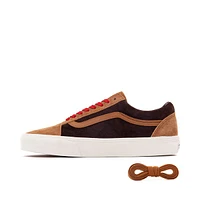 Vans Old Skool Pig Suede Skate Shoe - Plaid Rust