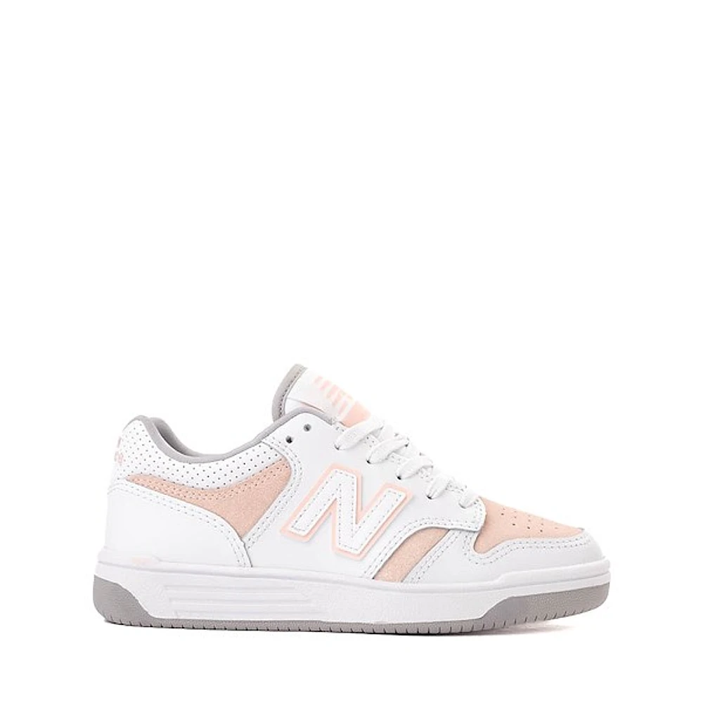 New Balance 480 Athletic Shoe - Little Kid White / Pink Haze
