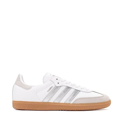 Womens adidas Samba OG Athletic Shoe - White / Silver / Gum