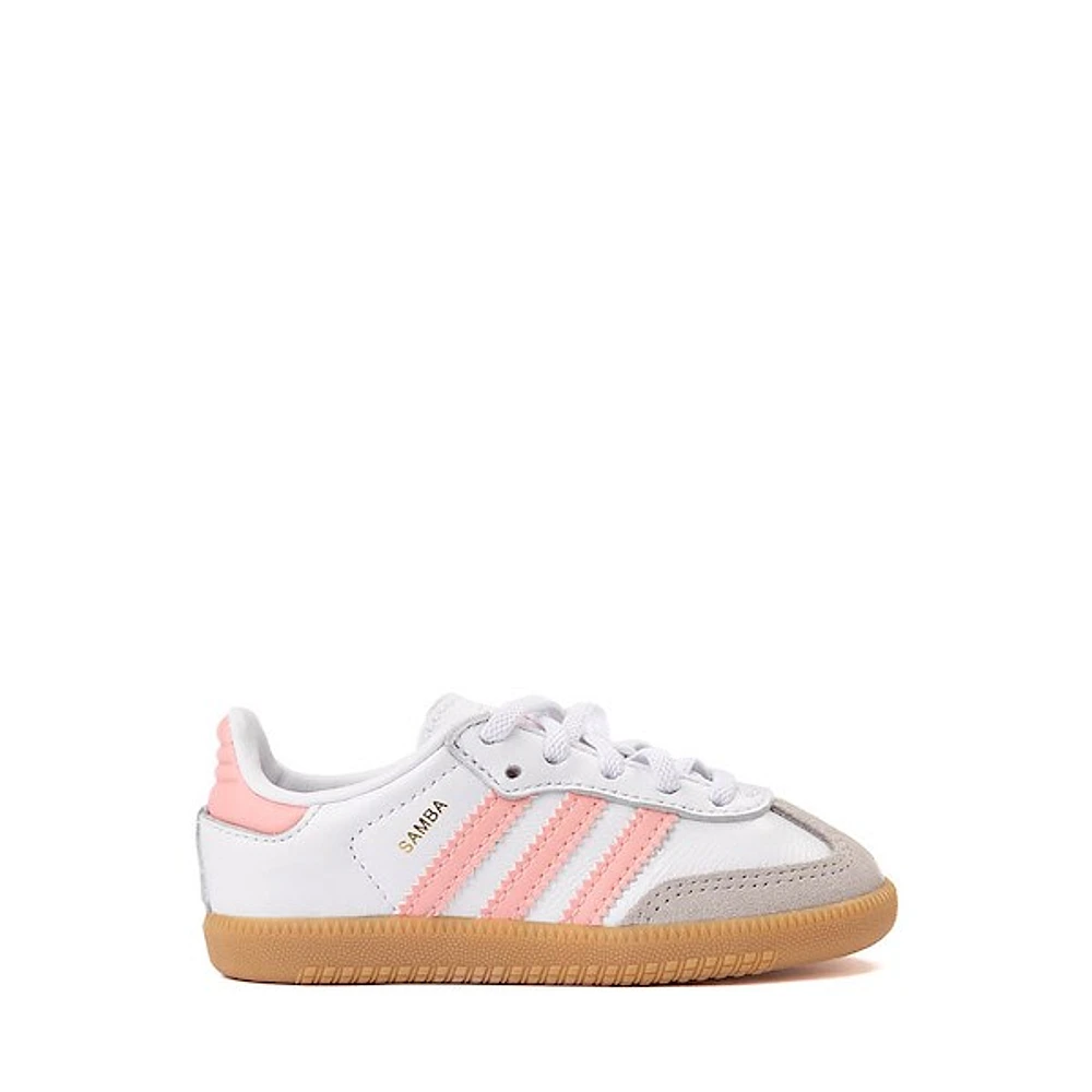 adidas Samba OG Athletic Shoe - Baby / Toddler White Semi Pink Spark Gum