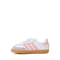 adidas Samba OG Athletic Shoe - Baby / Toddler White Semi Pink Spark Gum