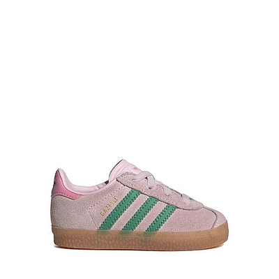 adidas Gazelle Comfort Closure Athletic Shoe - Baby / Toddler Clear Pink Court Green Bliss