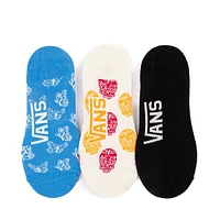 Womens Vans Dia de Muertos Mariposa Liner Socks 3 Pack - Multicolor