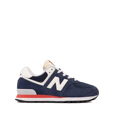 New Balance 574 Athletic Shoe - Little Kid - Navy / Blast Red