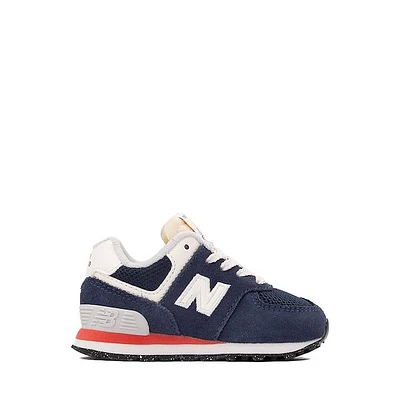 New Balance 574 Athletic Shoe - Baby / Toddler Navy Blast Red