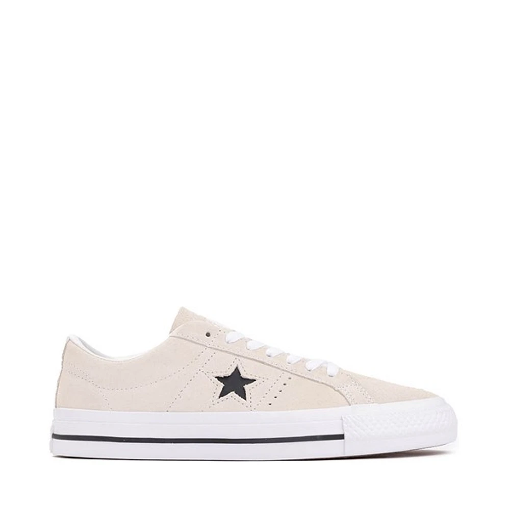 Converse CONS One Star Pro Suede Skate Shoe - Egret / White Black