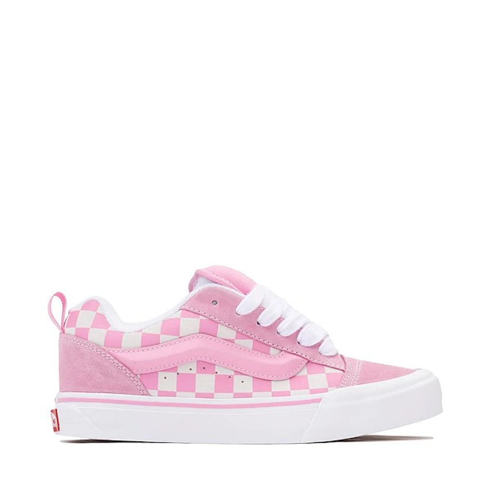 Vans Knu Skool Checkerboard Skate Shoe - Pink / White