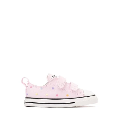 Converse Chuck Taylor All Star 2V Low-Top Sneaker - Baby / Toddler Pink Polka Dots