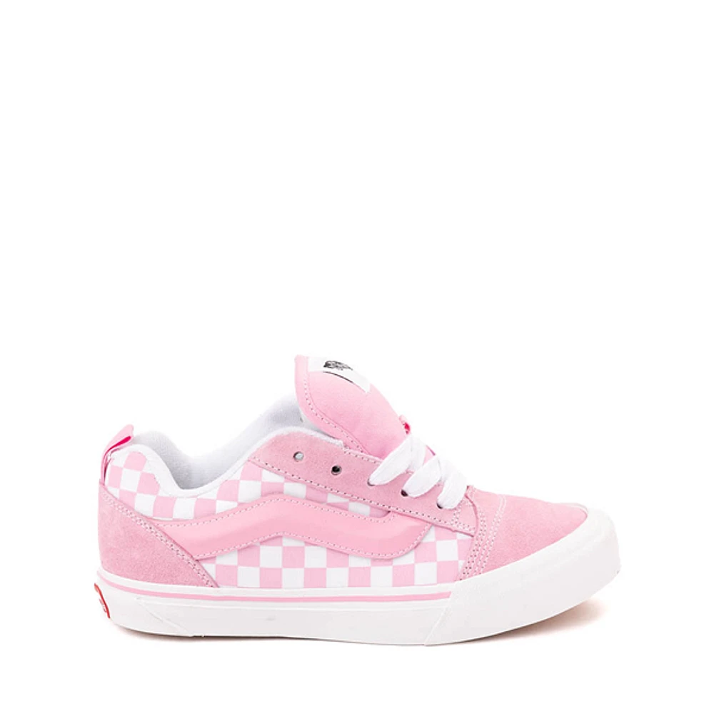 Vans Knu Skool Checkerboard Skate Shoe - Big Kid - Pink / White