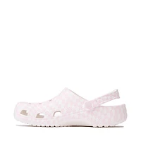 Crocs Classic Warped Checker Clog - White / Pink