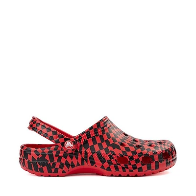 Crocs Classic Warped Checker Clog - Red / Black