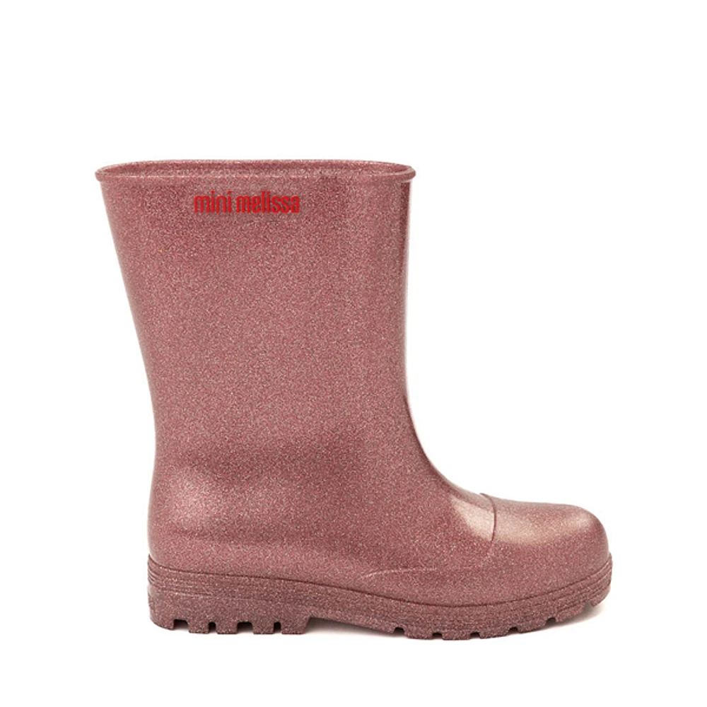 Mini Melissa Welly Boot - Little Kid / Big Kid - Glitter Pink