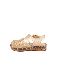 Mini Melissa Possession Shiny Elements Sandal - Toddler - Beige Glitter