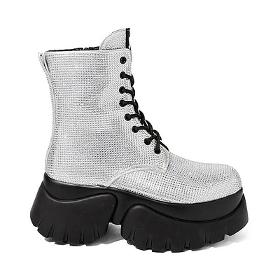 Womens KOI x The Twilight Saga Vampire Skin Boot - Silver