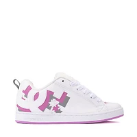 Womens DC Court Graffik 3D Skate Shoe - White / Lavender