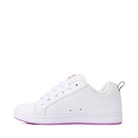 Womens DC Court Graffik 3D Skate Shoe - White / Lavender