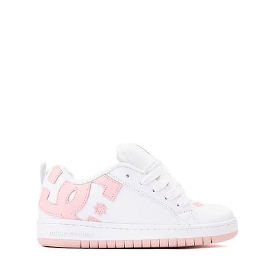DC Court Graffik Skate Shoe - Little Kid / Big White Pink