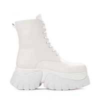 Womens KOI Footwear Rancor Monster Platform Boot - White