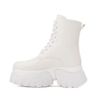 Womens KOI Footwear Rancor Monster Platform Boot - White