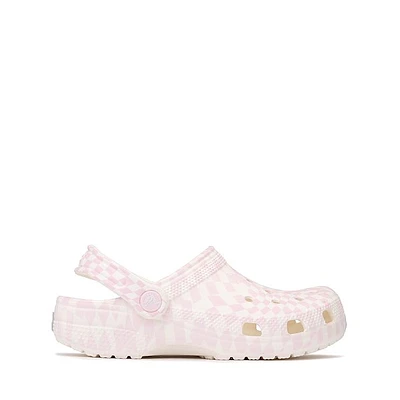 Crocs Classic Warped Checker Clog - Little Kid / Big Kid - White / Pink