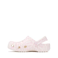 Crocs Classic Warped Checker Clog - Little Kid / Big Kid - White / Pink