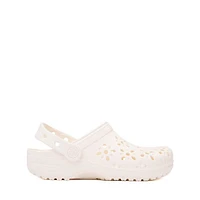 Crocs Classic Floral Cut-Out Clog - Little Kid / Big Kid - Chalk