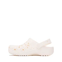 Crocs Classic Floral Cut-Out Clog - Little Kid / Big Kid - Chalk